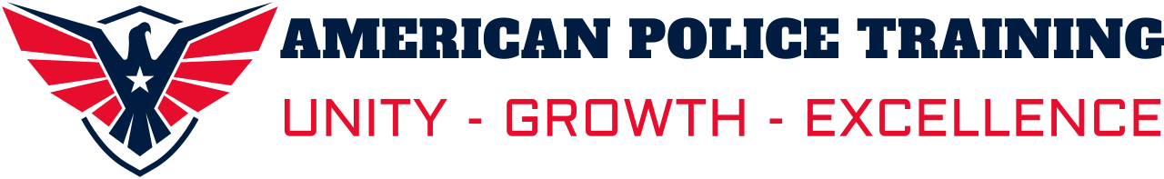 American Police Training logo image of blue eagle with red wings above a shield